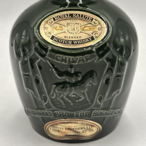 ロイヤルサルート 21年 緑 陶器ボトル 1000ml 40% ROYAL SALUTE スコッチウイスキー【X1】