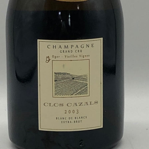 クロード カザル クロ カザル シャンパーニュ グランクリュ 2003 ブラン ド ブラン エクストラ ブリュット 750ml 12% Claude Cazals シャンパン【L1】