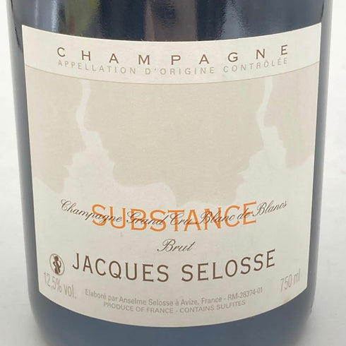 ジャックセロス シュブスタンス ブリュット 750ml 12.5% JACQUES SELOSSE SUBSTANCE シャンパン【同梱不可】【T4】