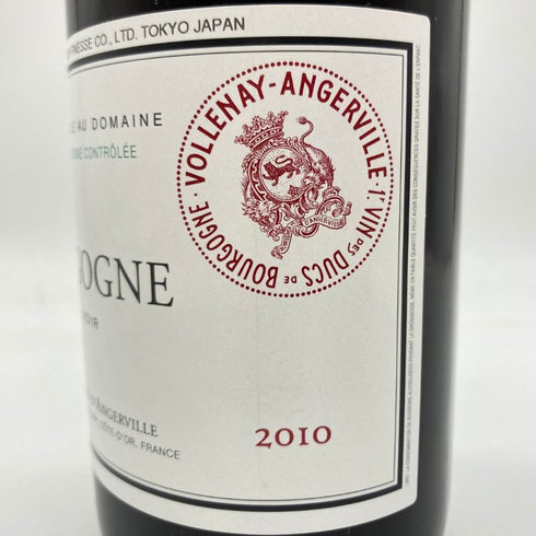 ドメーヌ マルキ ダンジェルヴィーユ ブルゴーニュ ピノ ノワール 2010 750ml 12.5% Domaine Marquis D'angerville Bourgogne Pinot Noir 【T】
