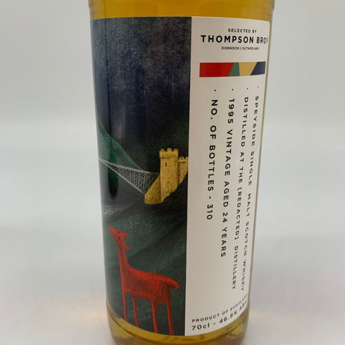 トンプソンブラザーズ スペイサイド アメリカンオークバレル 24年 1995-2019 700ml 46.9% THOMPSON BRO'S スコッチウイスキー【O1】