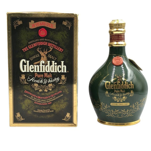 グレンフィディック 18年 ピュアモルト 陶器ボトル グリーン 700ml 43% Glenfiddich Pure Malt スコッチウイスキー1177g【A3】