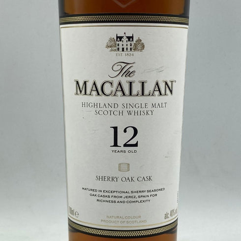 ザ マッカラン 12年 シェリーオークカスク 700ml 40% The MACALLAN 箱無 スコッチウイスキー【C2】
