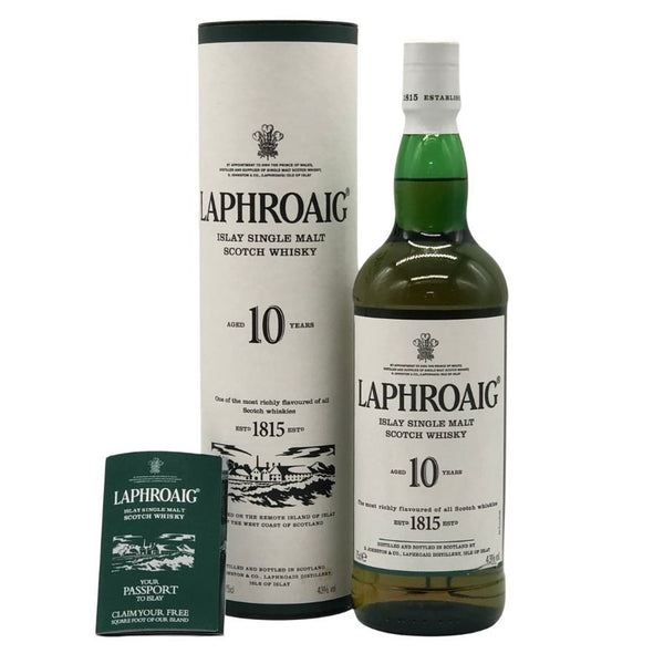 ラフロイグ 10年 シングルモルト スコッチウイスキー グラス付き 750ml 43% LAPRHROAIG シングルモルトの歩き方 スコッチウイスキー【F3】