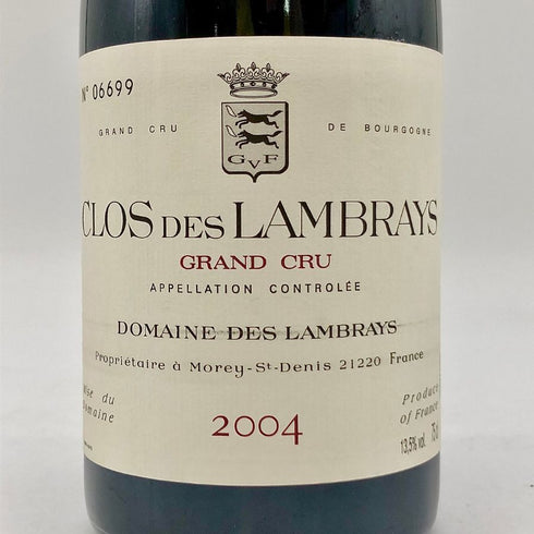ドメーヌ デ ランブレイ クロ デ ランブレイ グランクリュ 2004 750ml 13.5% DOMAINE DES LAMBRAYS CLOS DES LAMBRAYS GRAND CRU ブルゴーニュワイン【B4】