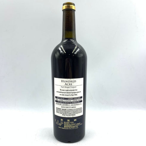 ハンドレッドエーカー ケイリー モーガン ヴィンヤード カベルネソーヴィニヨン ナパヴァレー 2003 750ml 15.9% HUNDRED ACRE Kayli Morgan Vineyard Cabernet Sauvignon Napa Valley 【S4】