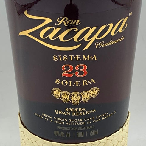 ロン サカパ センテナリオ 23年 ソレラ グラン レゼルヴァ 750ml 40% RON ZACAPA Centenario Solera Grand Reserva ラム酒【R】