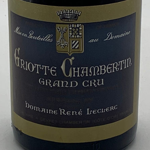 ドメーヌ ルネ ルクレール グリオット シャンベルタン グラン クリュ 1998 750ml 14% Domaine Rene Leclerc Griotte Chambertin Grand Cru 【B4】
