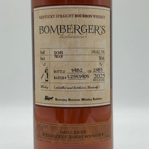 ボンバーガーズ デクラレーション 2025リリース 700ml 54% BOMBERGERS バーボン【C0】