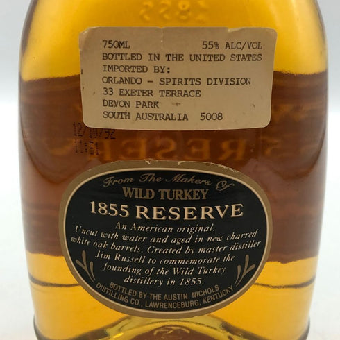 ワイルド ターキー 1855 リザーブ 750ml 55% WILD TURKEY RESERVE バーボン【A3】