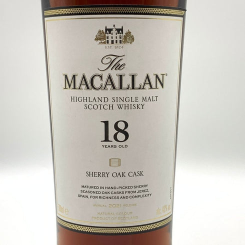 マッカラン 18年 シェリーオークカスク 2021 700ml 43% The MACALLAN 箱無 スコッチウイスキー【B3】