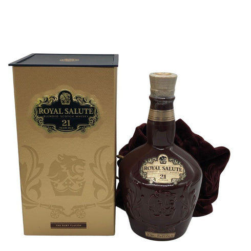 ロイヤルサルート 21年 赤 陶器ボトル 700ml 40% ROYAL SALUTE スコッチウイスキー1435g【U1】
