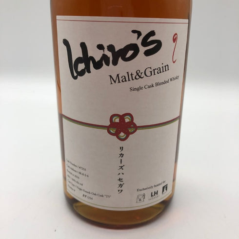 東京都限定◆イチローズモルト 秩父 シングルカスク ブレンデッド リカーズハセガワ 2024 60% 700ml Ichiros Malt 【F4】
