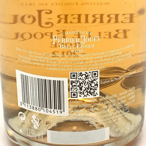 ペリエジュエ ベルエポック ロゼ 2012 750ml 12.5% PERRIER JOUET BELLE EPOQUE シャンパン【J4】