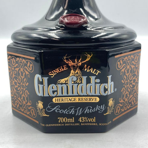 グレンフィディック ヘリテージ リザーブ シングルモルト 黒陶器 700ml 43% Glenfiddich スコッチウイスキー1403g【F】
