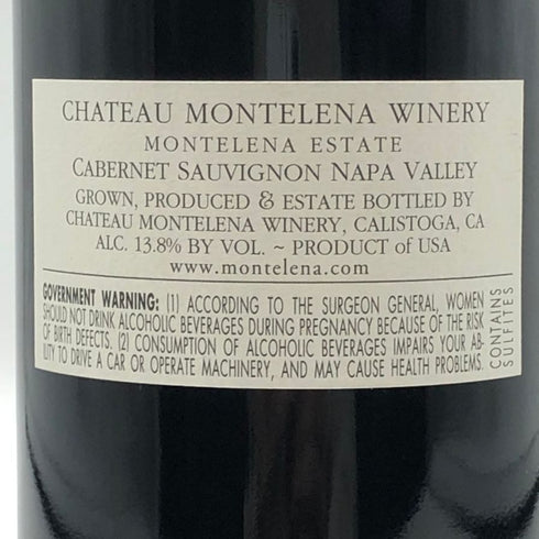シャトー モンテレーナ カベルネソーヴィニヨン 2017 750ml 14.1% CHATEAU Montelena Cabernet Sauvignon カリフォルニアワイン【W0】