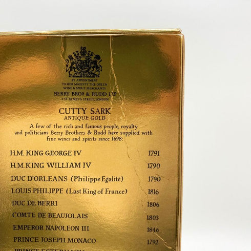 カティサーク アンティーク ゴールド ギャランティード 1000ml 43% CUTTY SARK ANTIQUE GOLD GUARANTEED 【SKU】