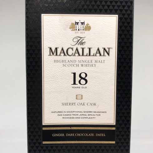 ザ マッカラン 18年 シェリーオーク 空き箱 化粧箱 カートン The MACALLAN【C3】