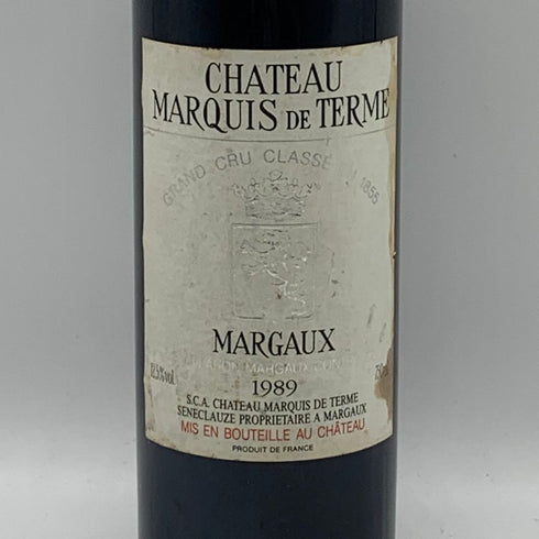 シャトー マルキ ド テルム マルゴー 1989 750ml 12.5% CHATEAU MARQUIS DE TERME MARGAUX ボルドーワイン【J0】