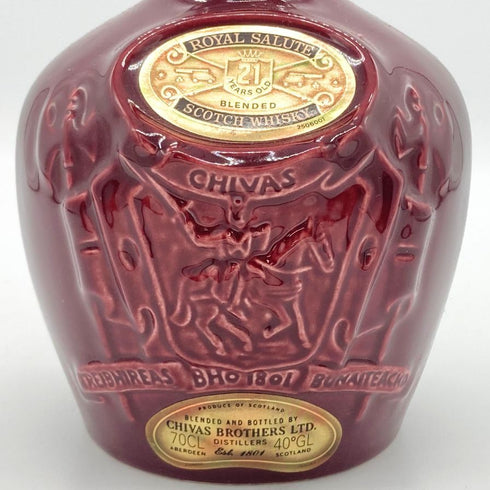 シーバス ブラザーズ ロイヤル サルート 21年 赤陶器 750ml 40% CHIVAS BROTHERS ROYAL SALUTE スコッチウイスキー1261.2g【F4】