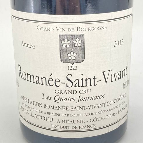 ルイ ラトゥール ロマネ サン ヴィヴァン グランクリュ レ キャトル ジュルノー 2013 750ml 13.5% Louis Latour Romanee Saint Vivant Grand Cru Les Quatre Journaux 【W】