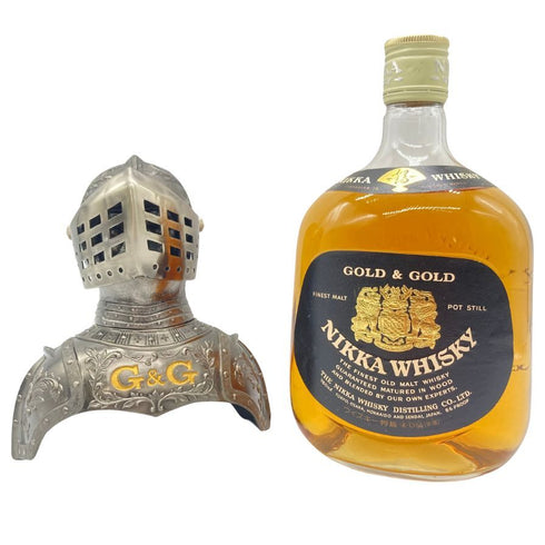 東京都限定◆ニッカ GOLD&GOLD G&G 西洋 甲冑 ボトルカバー付 760ml 43% NIKKA 【S】