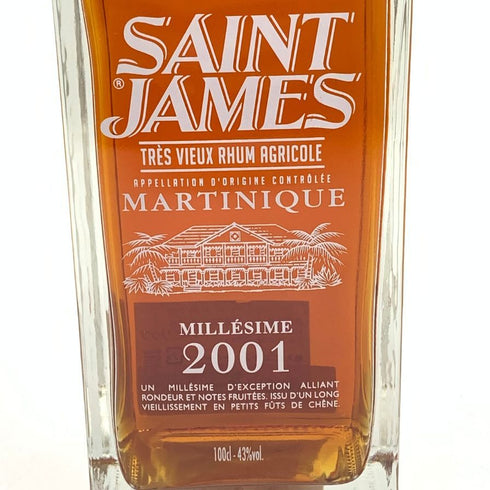 セントジェームス ミレジム 2001 トレ ヴィユー ラム マルティニーク 1000ml 43% SAINT JAMES Millesime【B1】