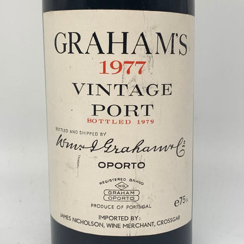 グラハム ヴィンテージ ポート 1977 750ml 21% GRAHAM`S VINTAGE PORT 赤ワイン【B】