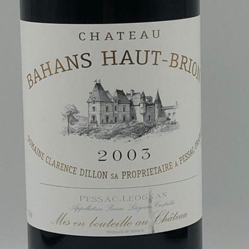 シャトー バーン オー ブリオン 2003 750ml 12.5% Chateau Bahans Haut-Brion ボルドーワイン【Y1】