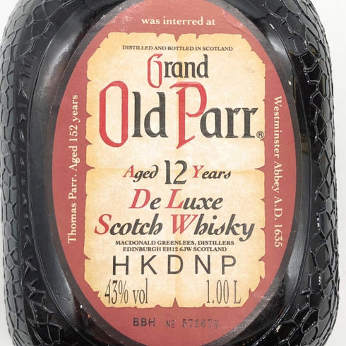 グランド オールド パー 12年 デ ラックス 1000ml 43% Grand Old Parr De Luxe スコッチウイスキー【O】