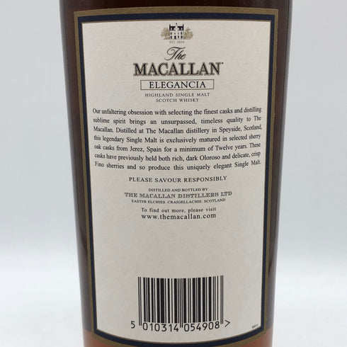 マッカラン 12年 エレガンシア 1000ml 40% The MACALLAN スコッチウイスキー【Q2】