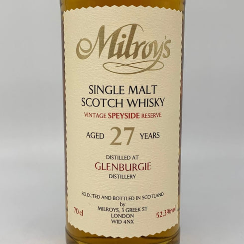 グレンバーギー1995 27年 700ml 52.3% ミルロイズ ヴィンテージ リザーブ Glenburgie スコッチウイスキー【Q4】