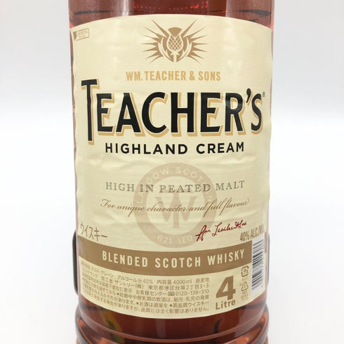 東京都限定◆サントリー ティーチャーズ ハイランドクリーム 4000ml 40% SUNTORY TEACHER'S 【H1】【同梱不可】