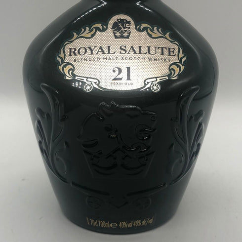 ロイヤルサルート 21年 ザ モルト ブレンド 陶器ボトル グリーン 700ml 40% Royal Salute The Malt Blend スコッチウイスキー1417g【B2】