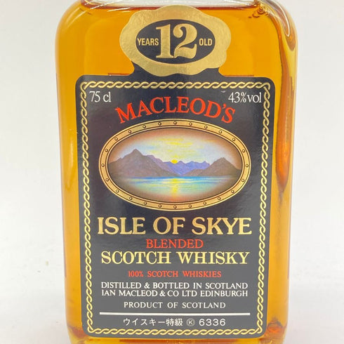 マクラウド アイル オブ スカイ 12年 750ml 43% MACLEODS ISLE OF SKYE 【L1】