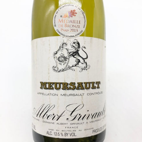 アルベール グリヴォー ムルソー 2011 750ml 13% Albert Grivault 白ワイン【J4】