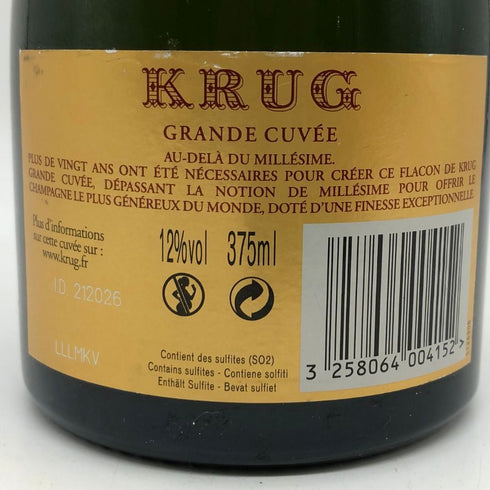クリュッグ 白 375ml 12% KRUG シャンパン【B1】