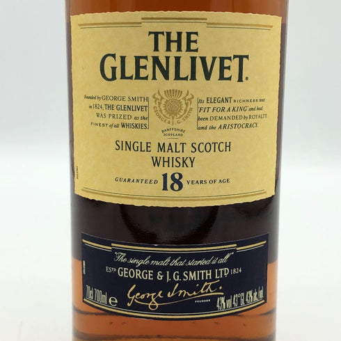 ザ グレンリベット18年 シングルモルト 旧 700ml 40% THE GLENLIVET スコッチウイスキー【F1】