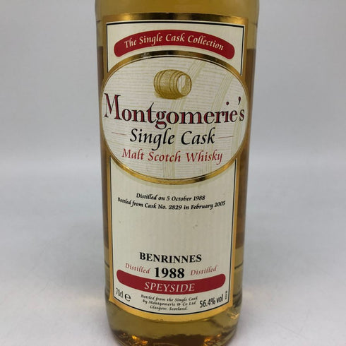 モンゴメリーズ ベンリネス シングルカスク 1988-2005 56.4% 700ml Montgomerie's Benrinnes スコッチウイスキー【U4】