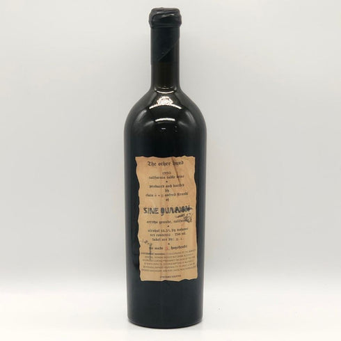 シネ クア ノン ジ アザー ハンド 1995 750ml 13.5% Sine Qua Non The Other Hand カリフォルニアワイン【L0】