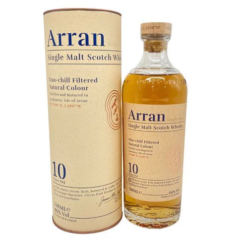 アラン 10年 ノンチルフィルタード 700ml 46% Arran スコッチウイスキー【K2】