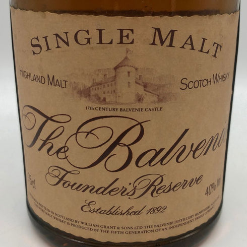 バルヴェニー ファウンダーズリザーブ 10年 旧ボトル 750ml 40% THE BALVENIE スコッチウイスキー【F0】