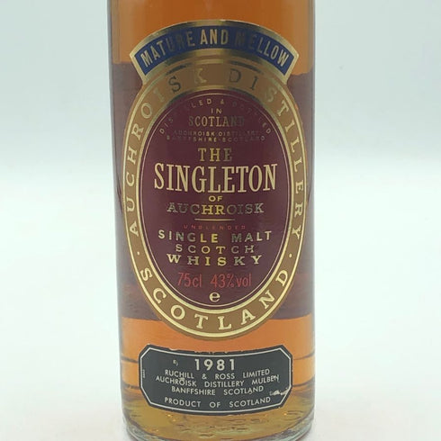 ザ シングルトン オスロスク 1981 750ml 43% THE SINGLETON AUCHROISK スコッチウイスキー【F2】