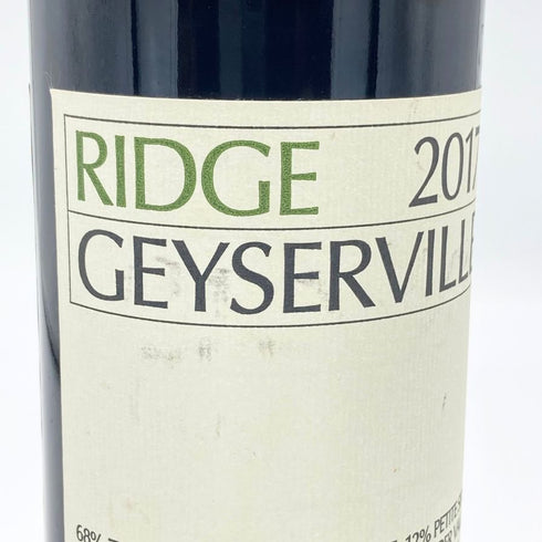 ガイザーヴィル リッジ ヴィンヤーズ 2017 750ml 14.5% GEYSERVILLE RIDGE VINEYARDS カリフォルニアワイン【O1】