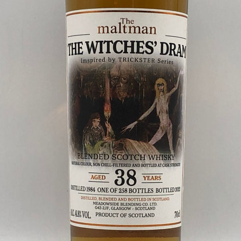 ザ・モルトマン ザ ウィッチズ ドラム 38年 700ml 41.8% モルトウイスキー THE MALTMAN スコッチウイスキー【O1】