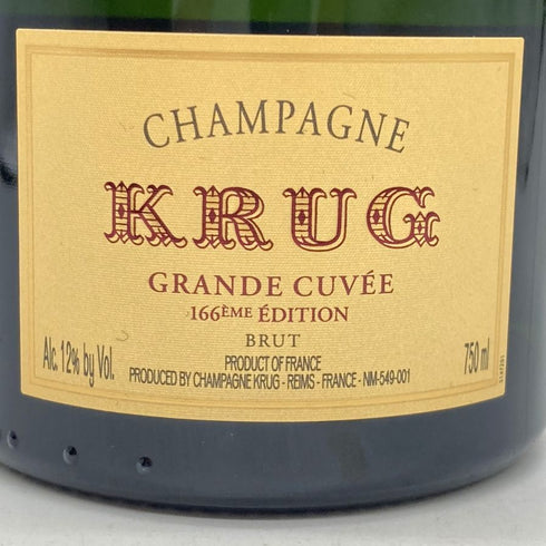 クリュッグ グランド キュヴェ 166EME EDITION 750ml 12% KRUG 【A1】