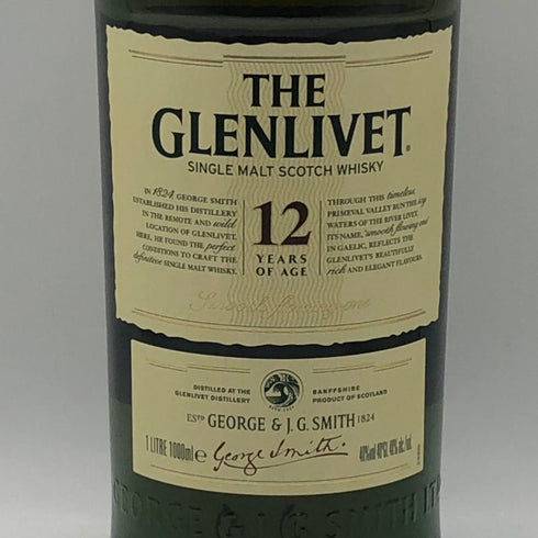 グレンリベット 12年 シングルモルト スコッチウイスキー 40% 1000ml THE GLENLIVET スコッチウイスキー【W0】