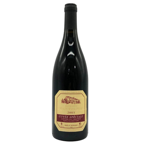 マズロー キュヴェ スペシャル 2003 750ml 14% MAZURD&FILS Cuvee Speciale ボルドーワイン【B0】
