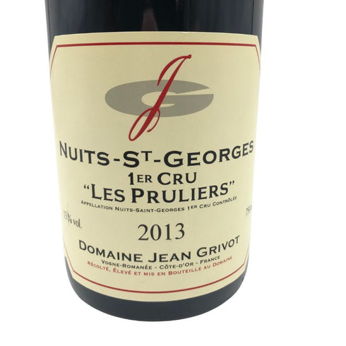 ジャン グリヴォ ニュイ サン ジョルジュ プルミエ クリュ レ プリュリエ 2013 750ml 13% JEAN GRIVOT NUITS ST GEORGRS 1 ER CRU LES PRULIERS 【SKU】