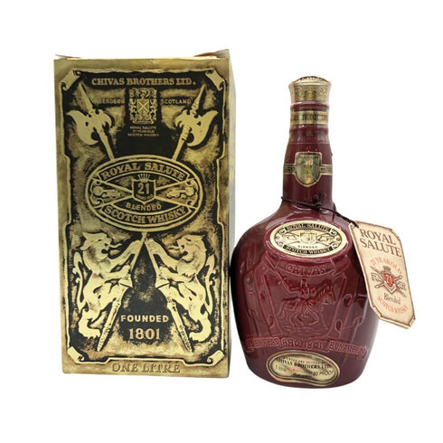 シーバス ブラザーズ ロイヤル サルート 21年 赤陶器 1000ml 40% CHIVAS BROTHERS ROYAL SALUTE スコッチウイスキー1689g【Q4】